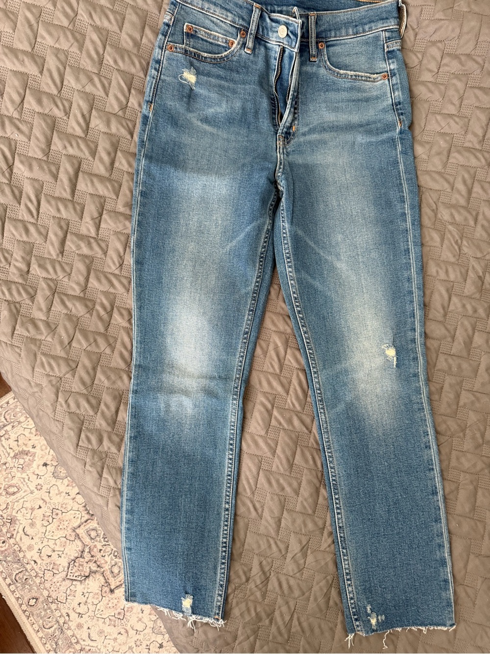 Women's Gap Distressed Straight Jeans